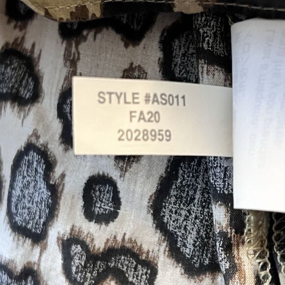 J. Crew Women Leopard Print Puff Ruffle Long Sleeve Top Blouse Sz Med Mob Wife - Picture 12 of 14